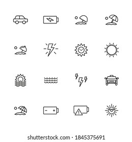 Modern thin line icons set of global warming. Premium quality symbols. Simple pictograms for web sites and mobile app. Vector line icons isolated on a white background.
