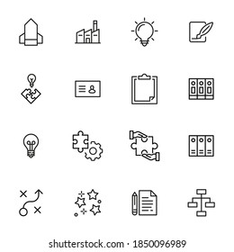 Modern thin line icons set of management. Premium quality symbols. Simple pictograms for web sites and mobile app. Vector line icons isolated on a white background.