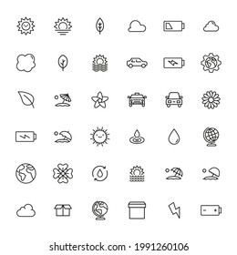 Modern thin line icons set of global warming. Premium quality symbols. Simple pictograms for web sites and mobile app. Vector line icons isolated on a white background.