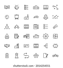 Modern thin line icons set of business. Premium quality symbols. Simple pictograms for web sites and mobile app. Vector line icons isolated on a white background.