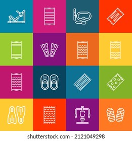 Modern thin line icons set of flip elements. Premium quality outline symbol collection. Simple mono linear pictogram pack. Stroke vector logo concept for web graphics