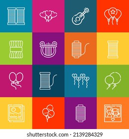 Moderne Thin-Line-Symbole aus String-Elementen. Kollektion von Symbolen in Premium-Qualität. Einfache monolineare Piktogramm-Packung. Stroke Vektorlogokonzept für Webgrafiken