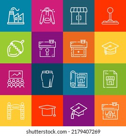 Modern thin line icons set of cad elements. Premium quality outline symbol collection. Simple mono linear pictogram pack. Stroke vector logo concept for web graphics