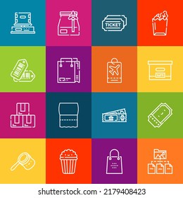 Modern thin line icons set of cardboard elements. Premium quality outline symbol collection. Simple mono linear pictogram pack. Stroke vector logo concept for web graphics