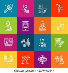 Modern thin line icons set of mass elements. Premium quality outline symbol collection. Simple mono linear pictogram pack. Stroke vector logo concept for web graphics