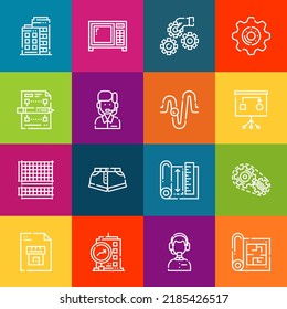 Modern thin line icons set of technical elements. Premium quality outline symbol collection. Simple mono linear pictogram pack. Stroke vector logo concept for web graphics