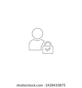 Moderne Thin Line-Symbole mit Cyber-Sicherheit, Schutz des Computernetzwerks. Eine Reihe von Sicherheitszeilensymbolen, z. B. Schutz, Kennwort, Sperre.