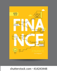 Modern thin line icons set infographic of finance concept. For web, internet, mobile apps, interface design. Stroke vector logo concept for web graphics.