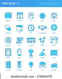 Modern thin line icons set of business basic. Premium quality outline symbol set. Simple linear pictogram pack. Editable line series