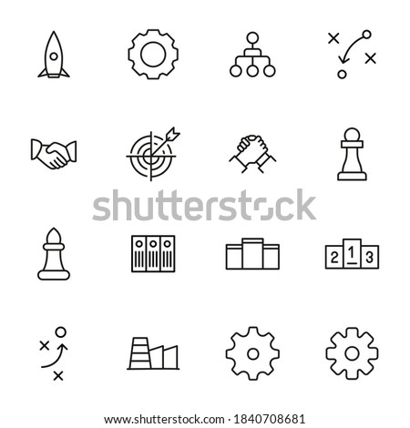 Modern thin line icons set of management. Premium quality symbols. Simple pictograms for web sites and mobile app. Vector line icons isolated on a white background.