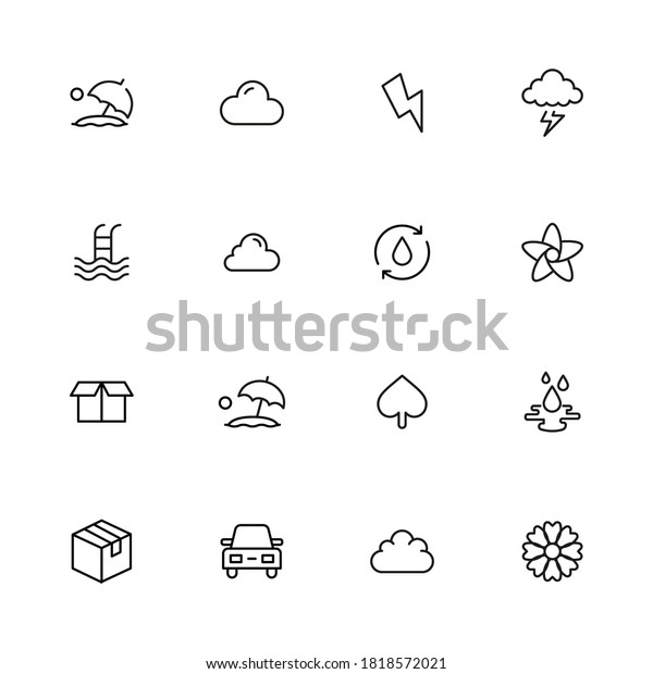Modern thin line icons\
set of global warming. Premium quality symbols. Simple pictograms\
for web sites and mobile app. Vector line icons isolated on a white\
background.