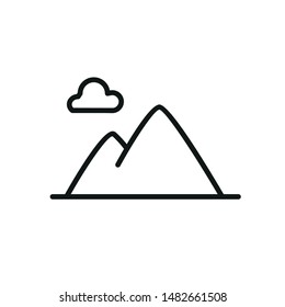 Modern thin line mountain icon
