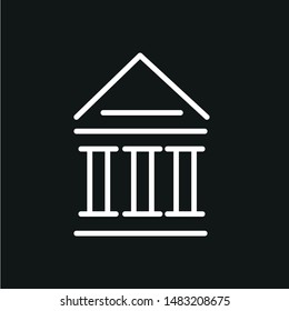 Modern thin line museum icon