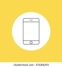 Modern thin line Phone Icon. Flat design finance and business linear vector. Can also be used for start up, banking, marketing, it, business etc.