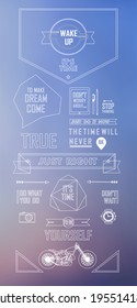 Modern thin line Quote infographic Background, typography