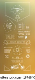 Modern thin line Quote infographic Background, typography
