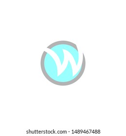 Modern thin lines letter W logo
