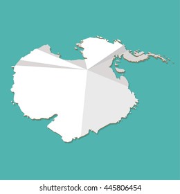 Modern Three Dimensional Aerial Map of Antarctica