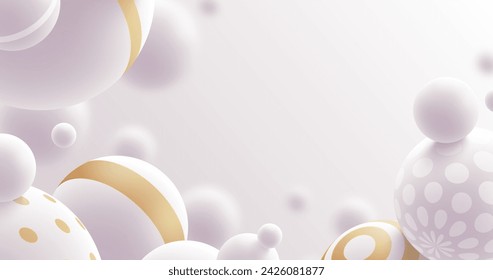 Modern three dimensional spheres background vector design in eps 10