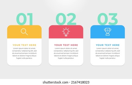 Modern three steps infographic presentation