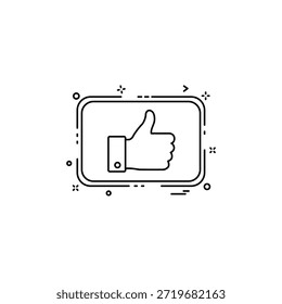 Modernes Thumb-Illustrationssymbol für das Apps-Branding-Benutzeroberflächendesign