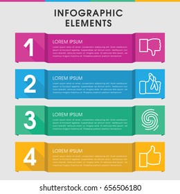 Modern thumb infographic template. infographic design with thumb icons includes injured finger. can be used for presentation, diagram, annual report, web design.