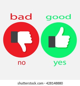 Modern Thumbs Up and Thumbs Down Icons