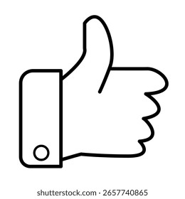 Ícone moderno para aprovação e feedback positivo, simbolizando acordo e suporte
