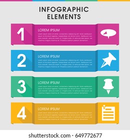 Modern thumbtack infographic template. infographic design with thumbtack icons includes paper pin. can be used for presentation, diagram, annual report, web design.
