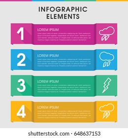 Modern thunder infographic template. infographic design with thunder icons includes thunder, flash. can be used for presentation, diagram, annual report, web design.