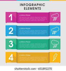 Modern thunder infographic template. infographic design with thunder icons includes thunder, flash. can be used for presentation, diagram, annual report, web design.