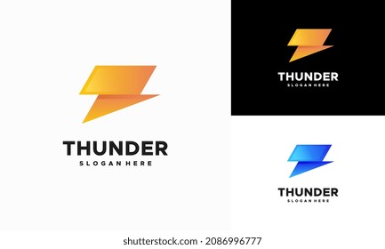 Modern Thunder Lightning diseños de logotipo vectores de concepto, icono de plantilla de logotipo de electricidad