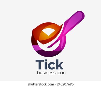 Modernes Design mit abstraktem Wellenlogo, Business Icon. Geometrisches Emblem