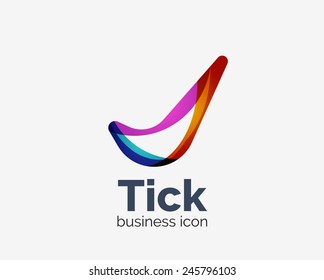 Modernes Design mit abstraktem Wellenlogo, Business Icon. Geometrisches Emblem