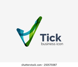 Modernes Design mit abstraktem Wellenlogo, Business Icon. Geometrisches Emblem