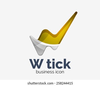 Modernes Design mit abstraktem Wellenlogo, Business Icon. Geometrisches Emblem