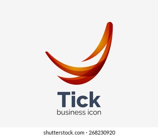 Modernes Design mit abstraktem Wellenlogo, Business Icon. Geometrisches Emblem