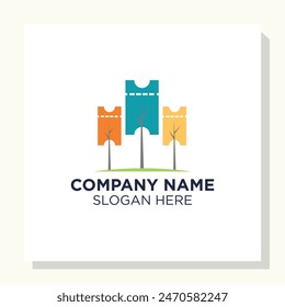 modern ticket logo design concept, ticket logo template