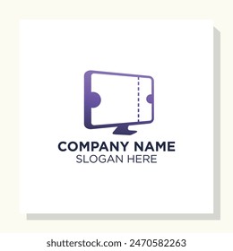 modern ticket logo design concept, ticket logo template