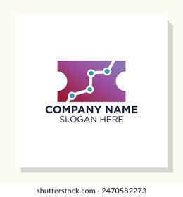modern ticket logo design concept, ticket logo template