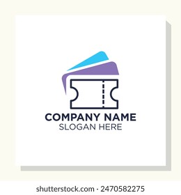 modern ticket logo design concept, ticket logo template