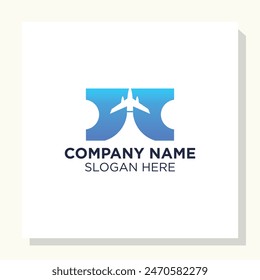 Modernes Ticket-Logo-Design-Konzept, Ticket-Logo-Vorlage