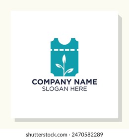 modern ticket logo design concept, ticket logo template