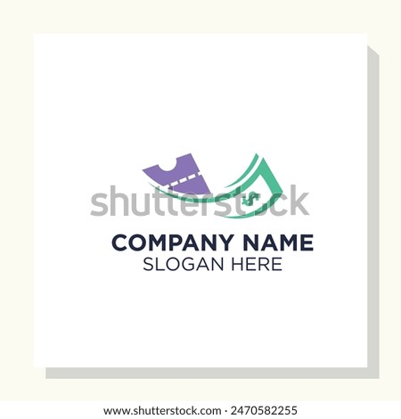 modern ticket logo design concept, ticket logo template