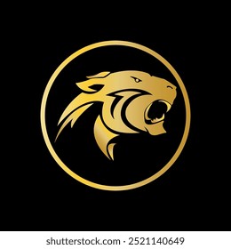 Concepto moderno del logotipo de la cabeza del tigre, Ilustración vectorial