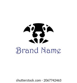 Modern tiger head silhouette logo, vector illustration