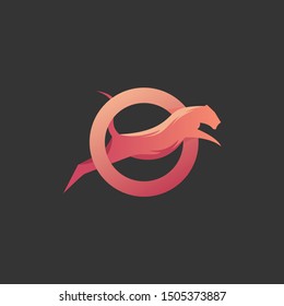 modern tiger log - symbol sign vector illustration