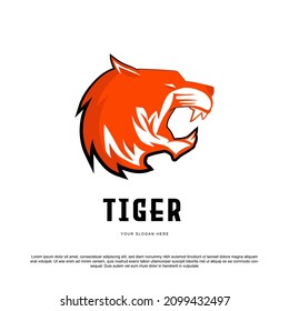 Modern tiger logo design vector