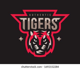 Modern tiger logo. Tiger emblem design template for a sport and eSport team.