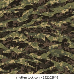 Modern Tiger Stripe Camouflage Seamless Background Pattern